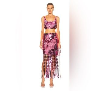 Jonathan Simkhai Pink Sequin 2 piece set.